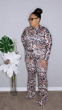 Load image into Gallery viewer, Foxy Flared Leopard jumpsuit
