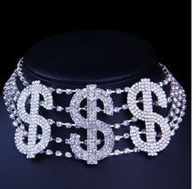 Load image into Gallery viewer, Money choker &amp; earrings
